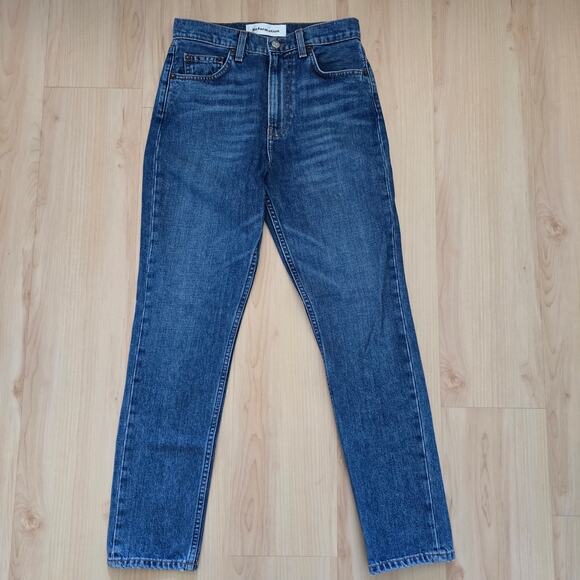 Reformation Julia High-rise Cigarette Slim Fit Ankle Jeans Baltic Blue Size 25 - Picture 2 of 9